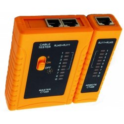 TESTER 10 της Pro.fi.con w οικονομικό εργαλείο με διπλό display δοκιμαστικό καλωδίων τηλεφώνου και δικτύου δομημένης καλωδίωσης UTP FTP RJ9 RJ11 RJ12 RJ45 LAN network